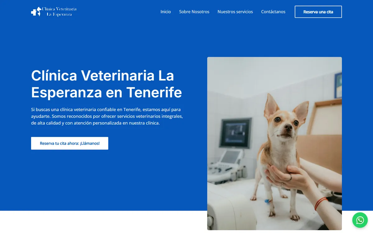 Web de Clínica Veterinaria La Esperanza